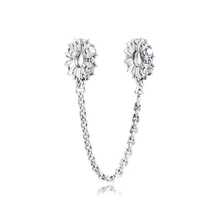 CKK прозрачная блестящая безопасная цепочка из бисера Подвеска Стерлинговое Серебро 925 амулеты ювелирные изделия оригинальные бусины для изготовления браслетов