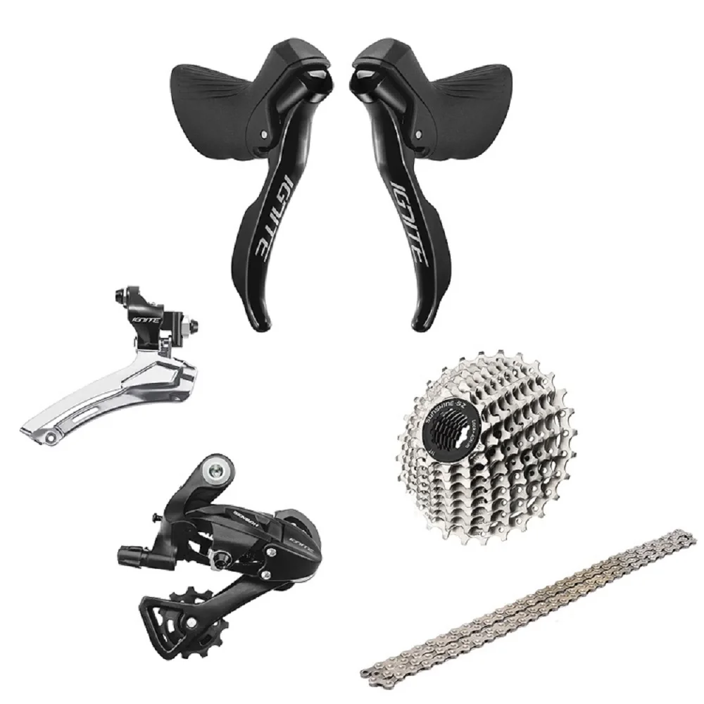 ☆ 新品‼️　SENSAH　IGNITE　２×９ｓ　左右レバーセット ☆ Amazon | SENSAH EMIIRE GSレバー 自転車左右変速機・シフター