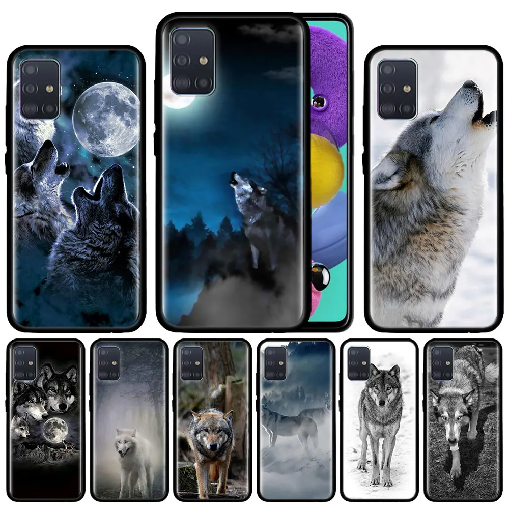 Fierce Animal Wolf Cover For Samsung Galaxy A51 A71 M31 A41 A31 A11 A01 M51 M21 M11 M40 Tpu Black Phone Coque Shell | Мобильные