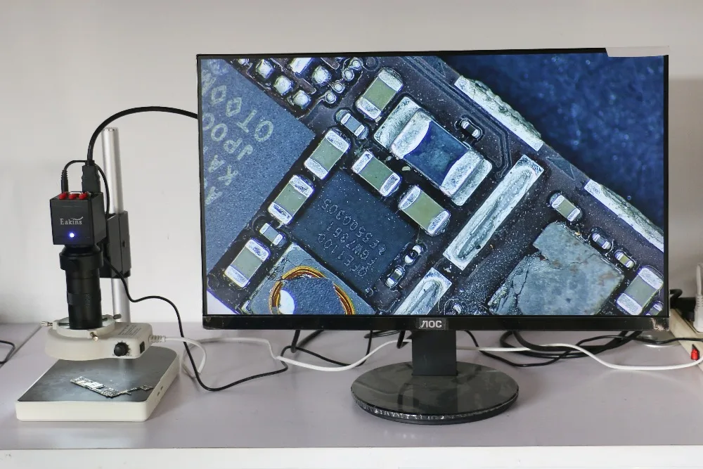 SONY IMX307 HDMI VGA 720P 1080P промышленный электронный цифровой видео микроскоп камера+ 56 светодиодный светильник-кольцо+ 100X C CS крепление объектива
