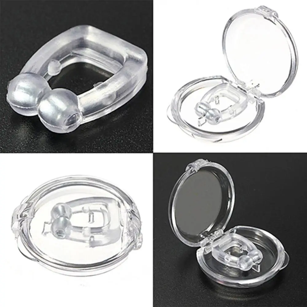 

Soft Silcone Anti Snore Nose Clip Night Sleeping Aid Stop Snoring Nasal Dilators Device with Case Health Care