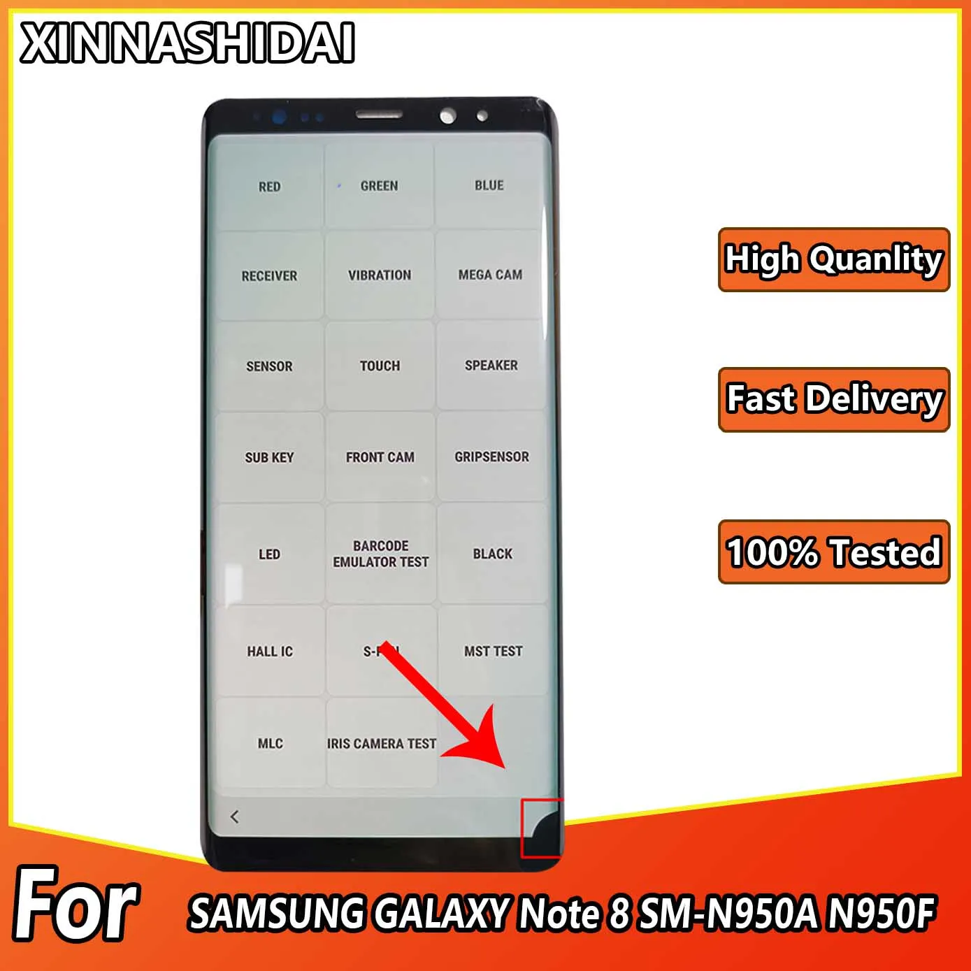 100% Tested For Samsung Galaxy Note 8 LCD Note8 SM-N950A N950F Display Touch Screen Digitizer Assembly | Мобильные телефоны и