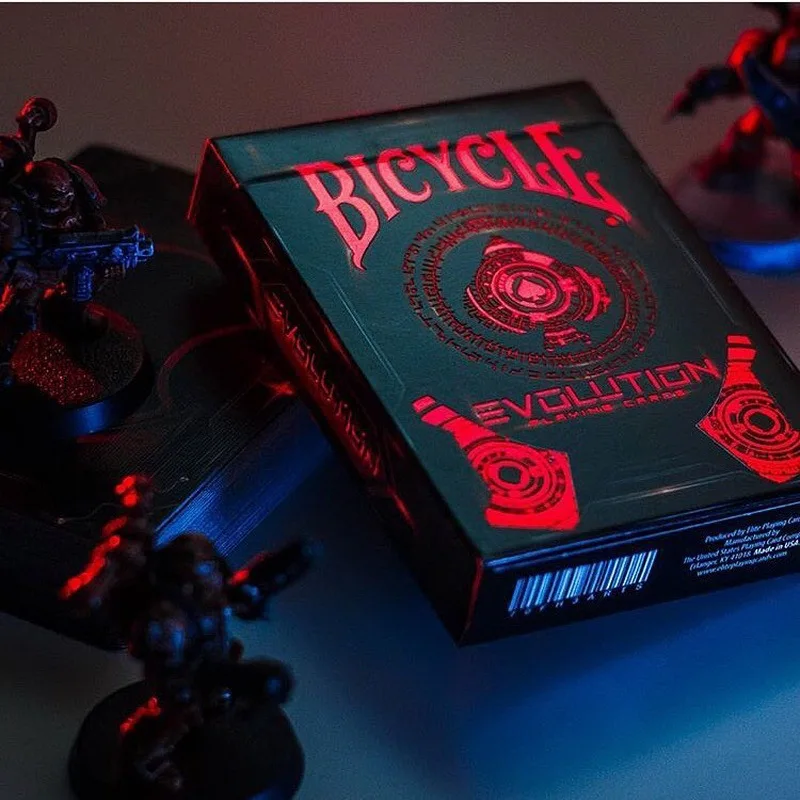 Велосипед Эволюция игральные карты синий/красный Палуба покер размер USPCC