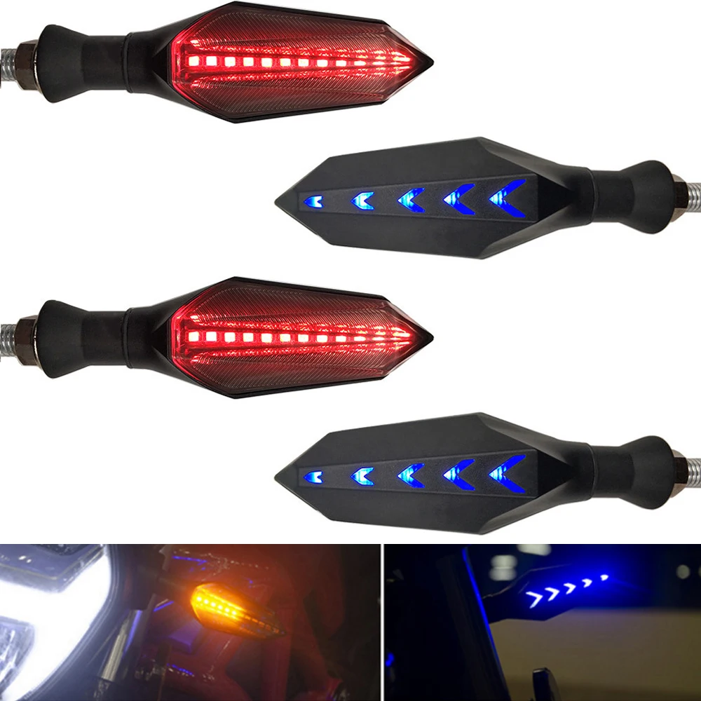 

Motorcycle LED Turn Signal Lamp Sequential Flowing Flash Indicator Lights For Suzuki GSXS1000 GSF1200 GSF1250 GSF650 BANDIT