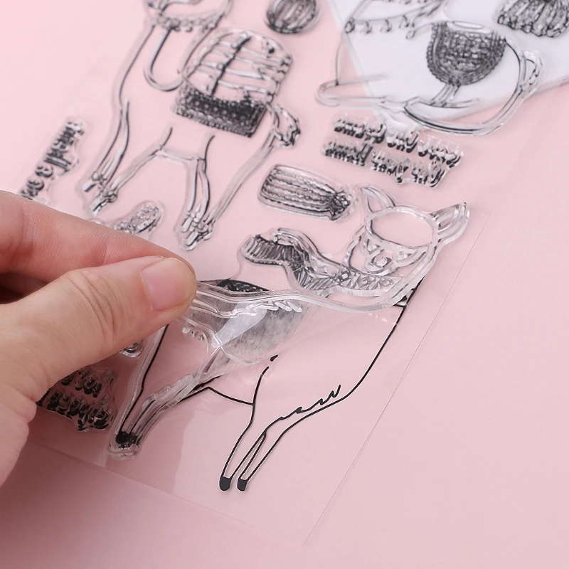 Милый Альпака DIY силиконовый прозрачный штамп цепляется печать тиснение для скрапбукинга альбом декор