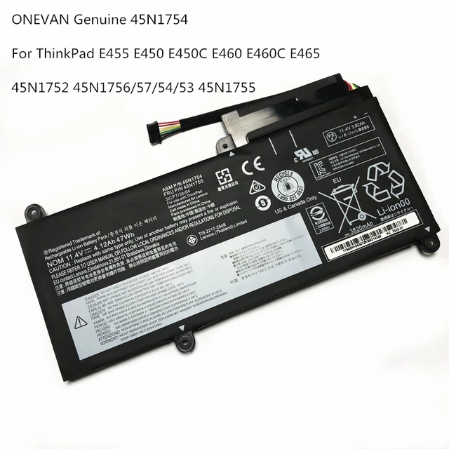 45n1754 Battery For Lenovo Thinkpad E450 E450c E455 E460 E460c