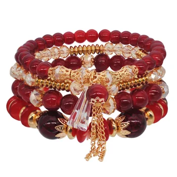 Nneka Crystal Beads Charms Bracelets
