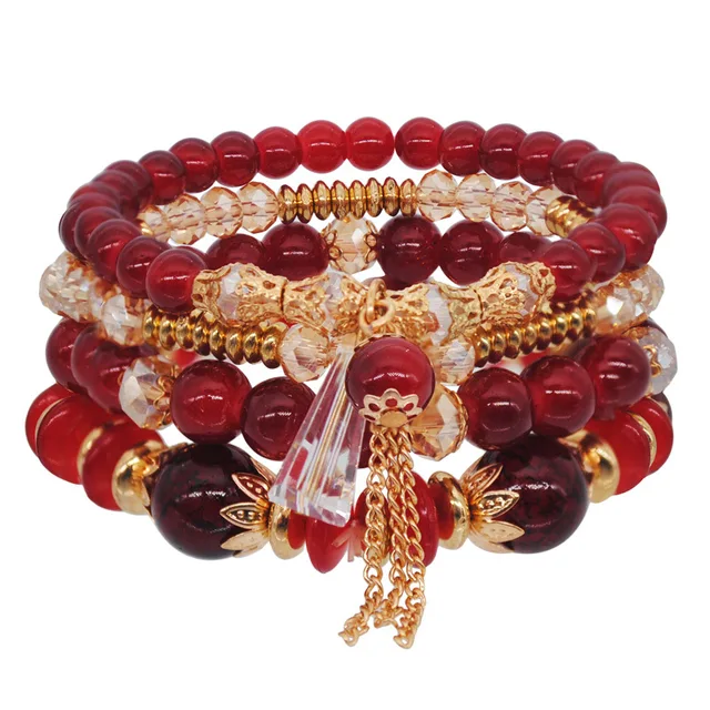 Nneka Crystal Beads Charms Bracelets