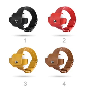 

Earphone Case For Airpods Pro Pu Wrist Bands Strap Pure Color Leather Wristband Anti-lost Protective Cover