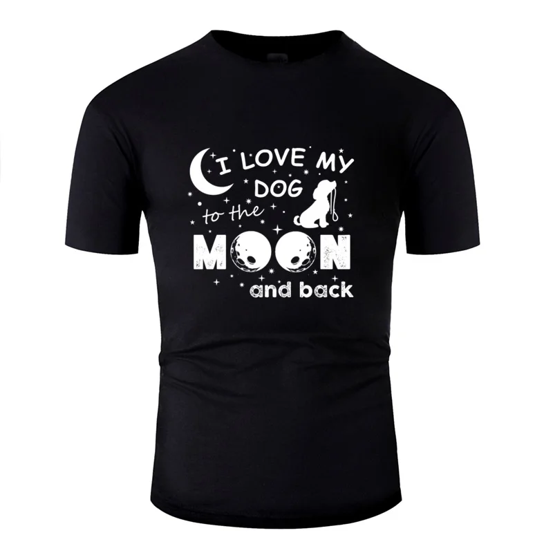 Designing Dog - I Love My To The Moon And Back T Shirt Men Cotton Women Tshirts 2019 Gents | Мужская одежда