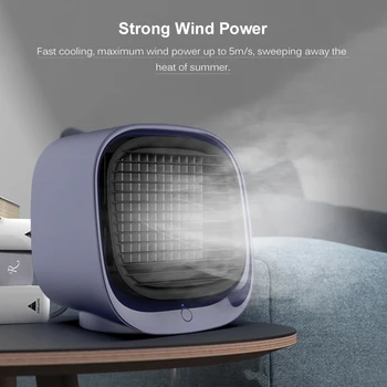 

Mini Desktop Air Conditioner Anionic Air Cooler Fan Air Purification Humidification Mini Cooling Fan USB Multifunctional Cooler