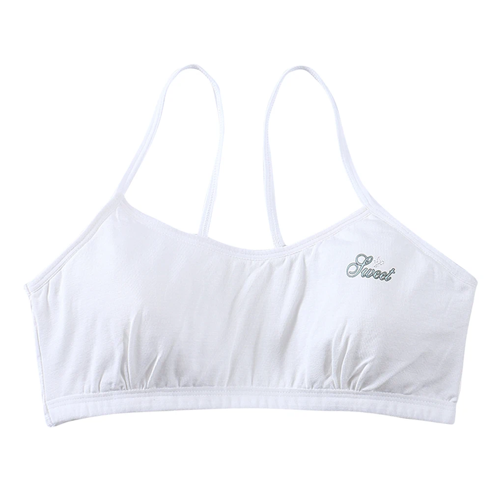 Young Girls Teen Girls Breathable Bra Wireless Stretchy Yoga Bras Training Bra for Activity Gym