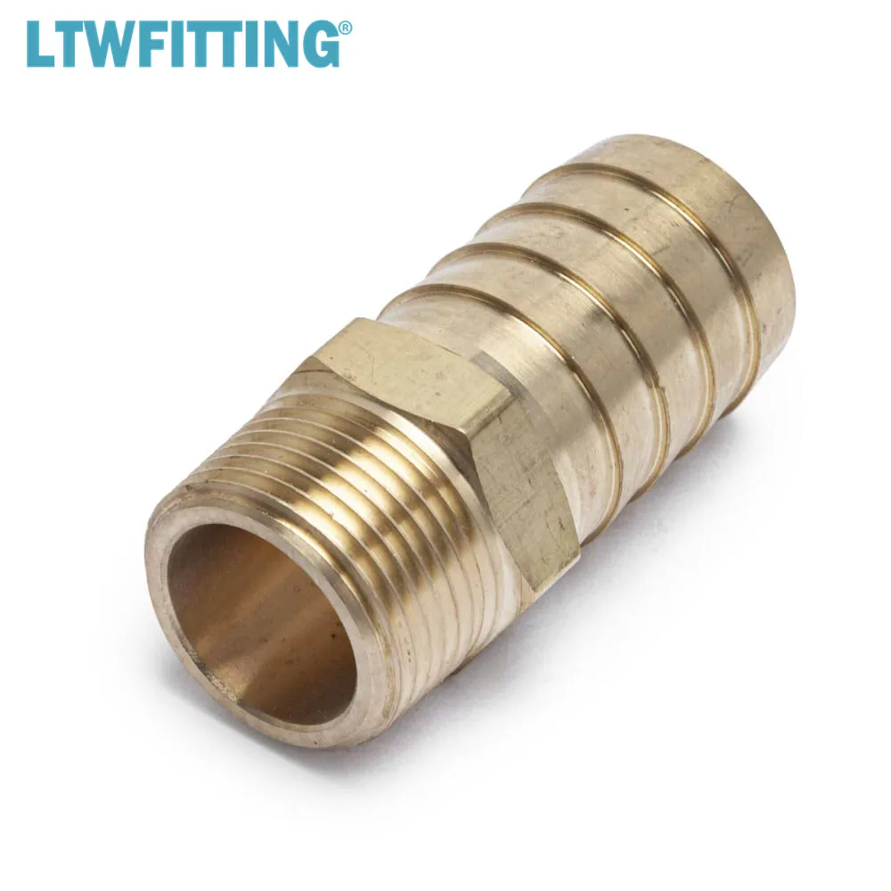 Латунный штуцер LTWFITTING без свинца с зазубринами штуцер/соединитель 1 дюйм для