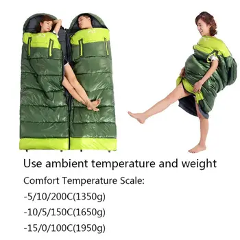 

Outdoor Camping Sleeping Bag Adult Envelope Type Lightweight Portable Splicing Fleabag Zipper Thermal Travel Accessories