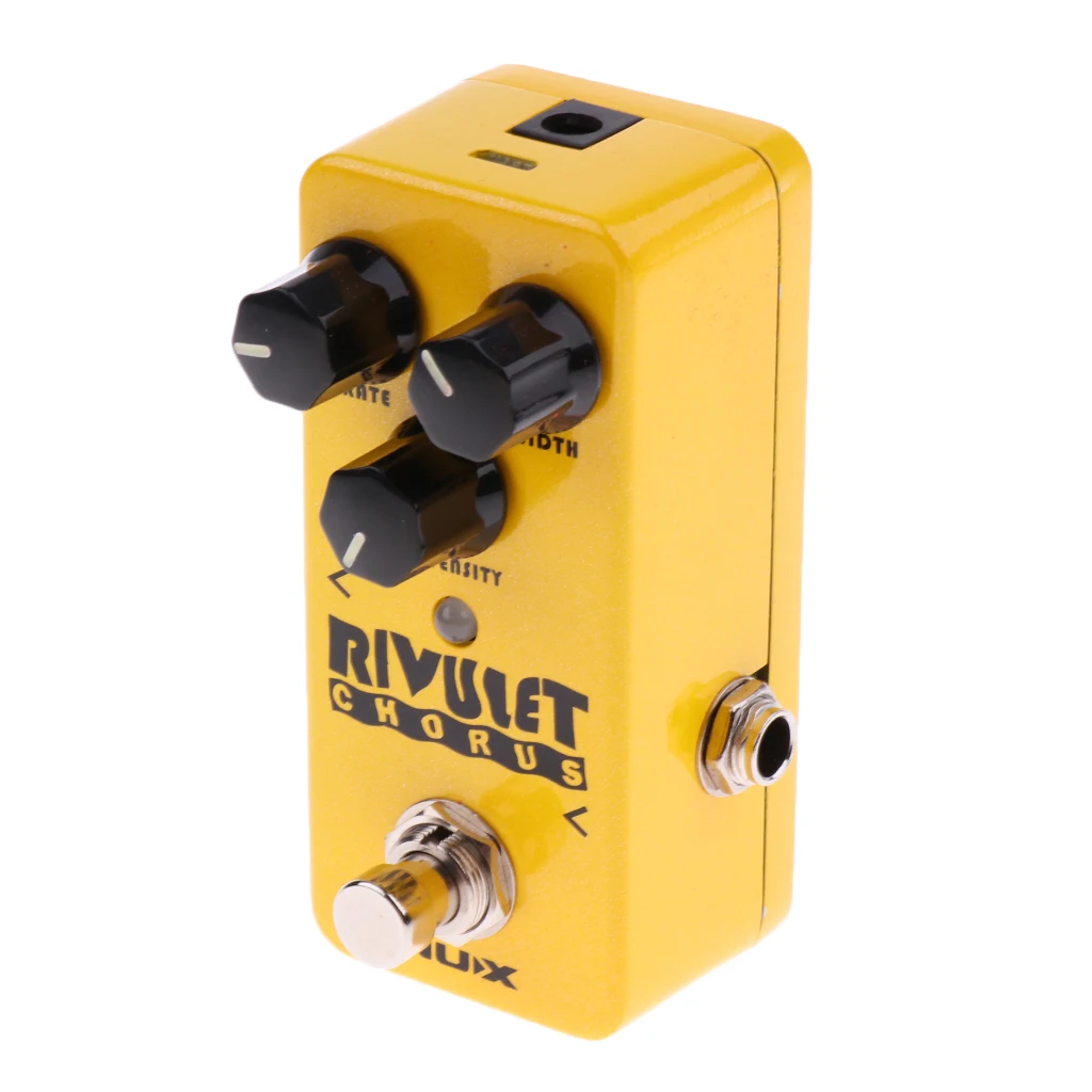 

Portable DC 9V NCH-2 Guitar Rivulet Chorus Effect Pedal True Bypass Low Noise Yellow 9x4x3.5cm
