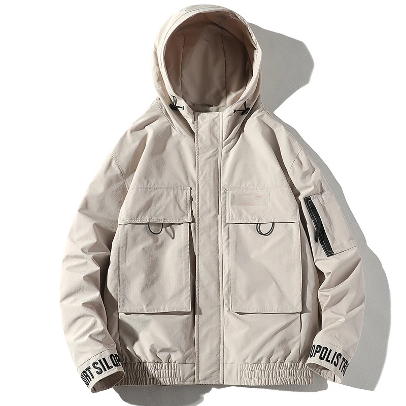 

Cargo Tact 100% Polyester High Quality 2019 Fashion Men'S Bigger Pocket Jacket Hat Detachable Padded Spring Autumn Winter Jacket