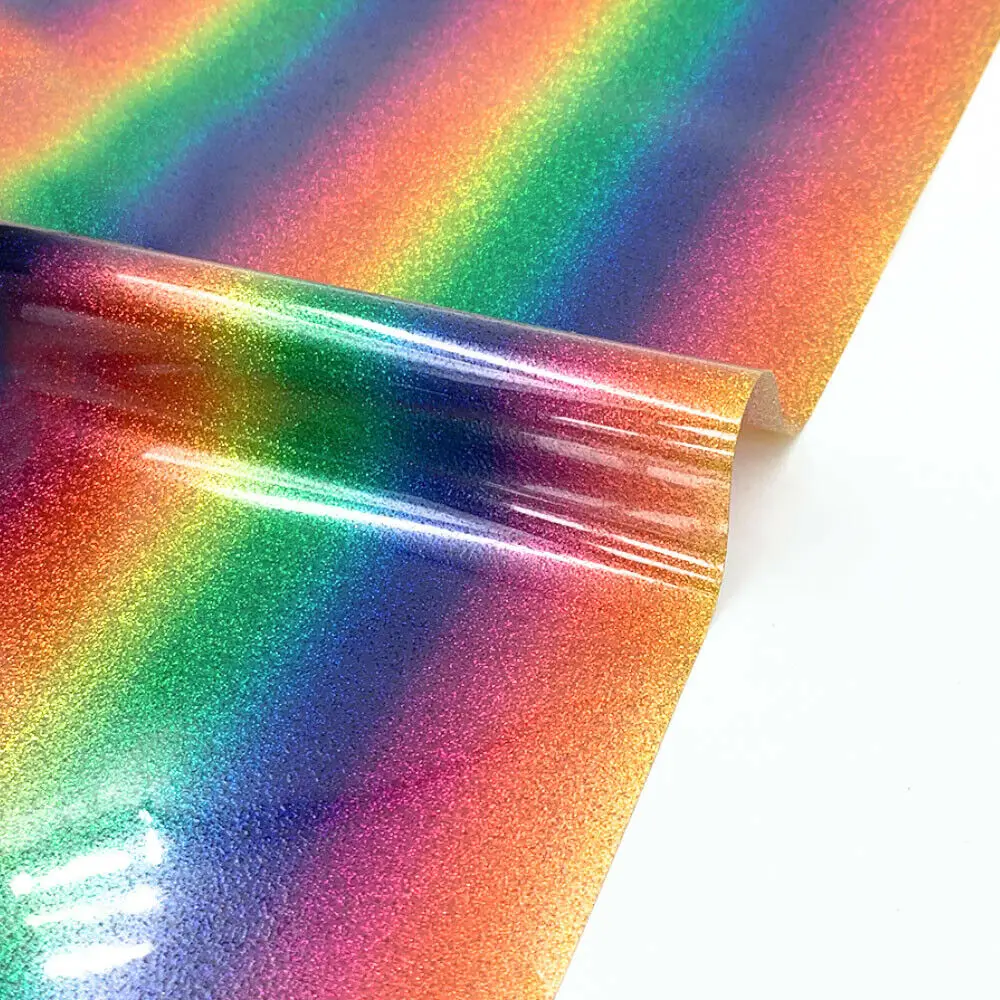 12"x10" Clouds Glitter Heat Transfer Vinyl Iron on Vinyl for T-Shirt 32 Assorted Colors HTV Printing for Cut Silhouette Cameo