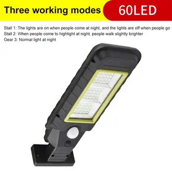 

Flood Lamp Security Front Door Led COB Easy Install 3 Modes Wall Mounted Motion Sensor Outdoor Waterproof Solar Light Patio Path