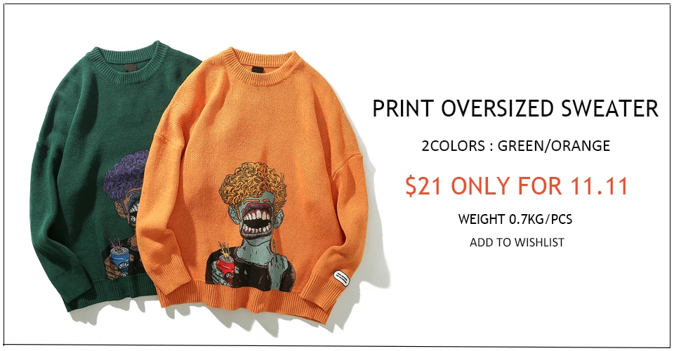 Пуловер с рисунком животного, мужской свитер с круглым вырезом, свитер большого размера, милый мужской свитер, уличная одежда, 2 цвета