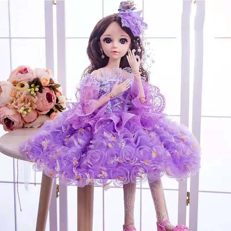 As picture 60 см BJD кукла с принцессой одежда аксессуары подвижные Соединенные 1/3 куклы свадебное платье Игрушки для девочек подарок - Цвет: As picture