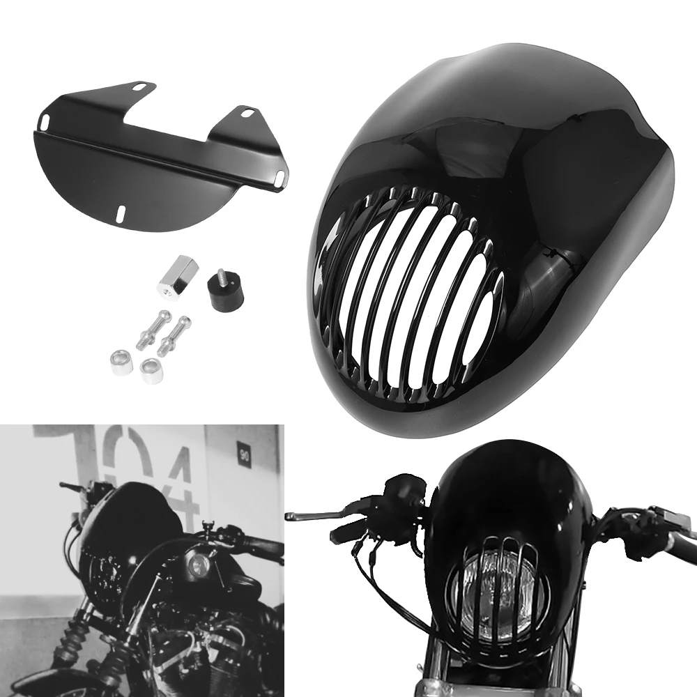 Motorcycle headlight mask front fork mount kits for Harley Dyna FX Sportster XL 1200 883 Iron 1973-Up