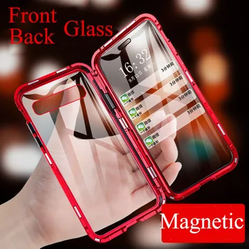 

Magnetic Case For Samsung Galaxy S10 Plus S10E Double-sided Glass 360 Degree Protection Mobile Phone Case Cover