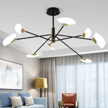 

Modern LED Chandeliers Art deco Sector Acrylic Iron Lamp For Living room Restaurant Dining room Chandelier Fixture