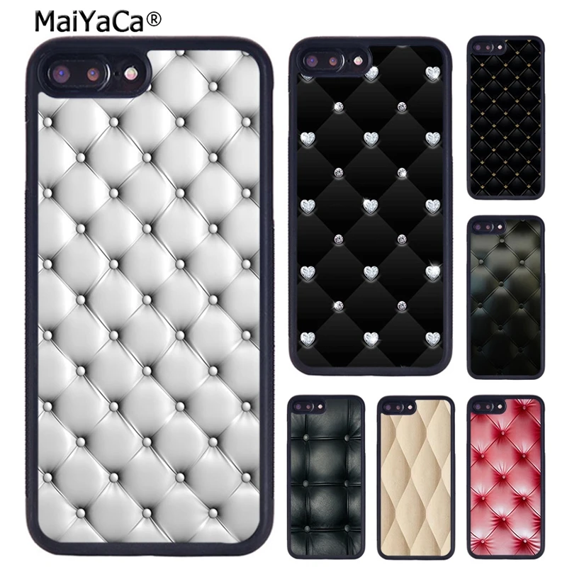 MaiYaCa стеганая текстура диван Шаблон наклейка чехол для телефона iPhone X XR XS 11 12 Pro MAX 5