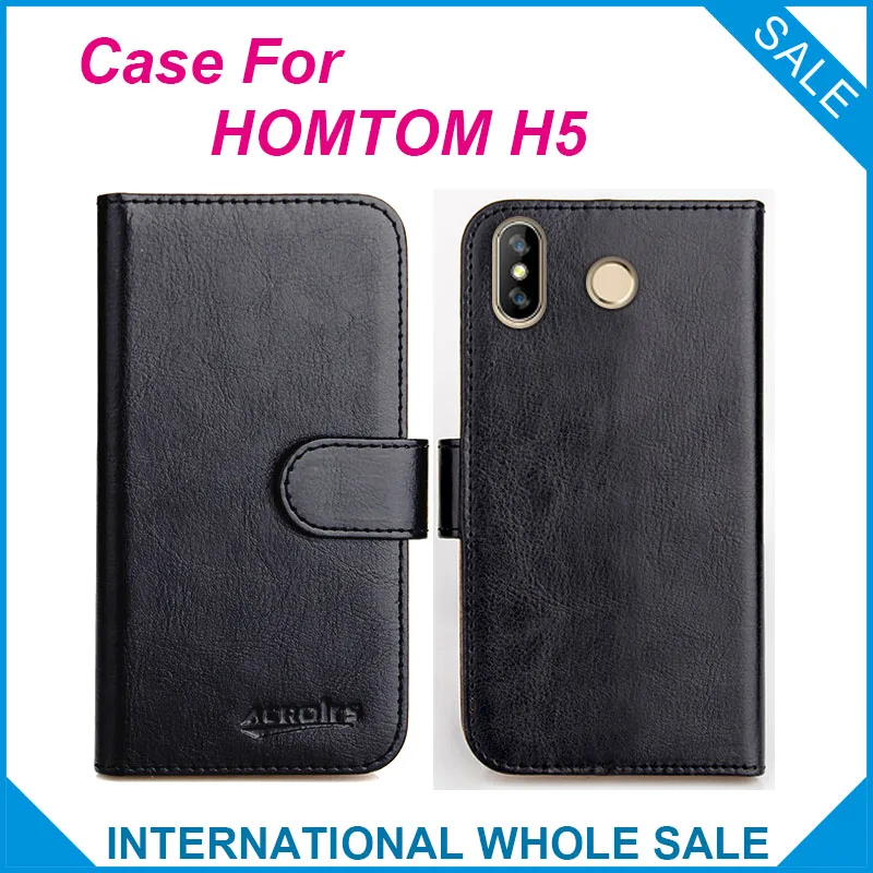 

Original! HOMTOM H5 Case 6 Colors High Quality Flip Leather Wallet Case For HOMTOM H5 Cover Slots Phone Bag