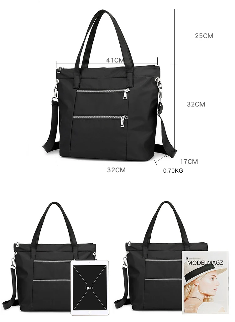 Нейлоновые сумки-шопперы для женщин Роскошные сумки женские сумки дизайнерские вместительные дорожные сумки на плечо