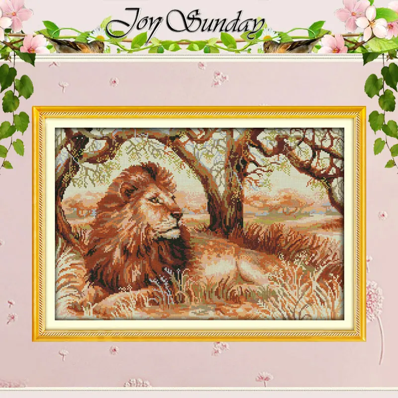 The African Lion Patterns Counted Cross Stitch 11ct 14ct Cross Stitch