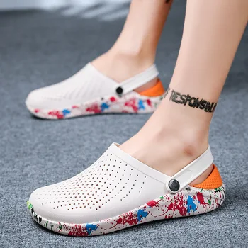 

Men Sandals Crocks LiteRide Hole Shoes Crok Rubber Clogs For Men EVA Unisex Garden Shoes Black Crocse Adulto Cholas Hombre 998