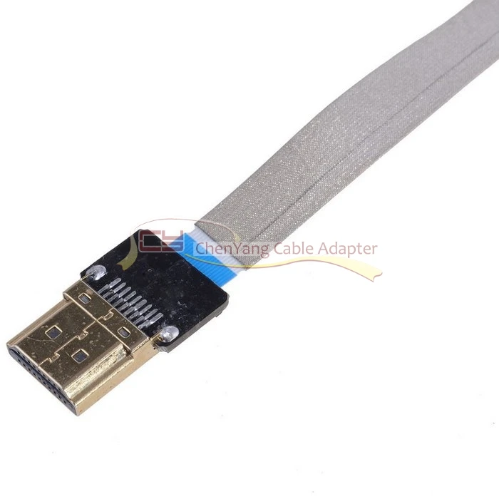 Micro HDMI 90 градусов вверх угловой FPV к HDMI Мужской FPC плоский кабель для мультикоптера аэрофотосъемки A5000 A6000 A7R 0,2 m/0,5 m