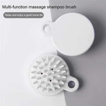

1PC Massage Brush Silicone Head Body Shampoo Scalp Massage Brush Comb Hair Washing Comb Shower Bath Brush Prevent Hair Losing