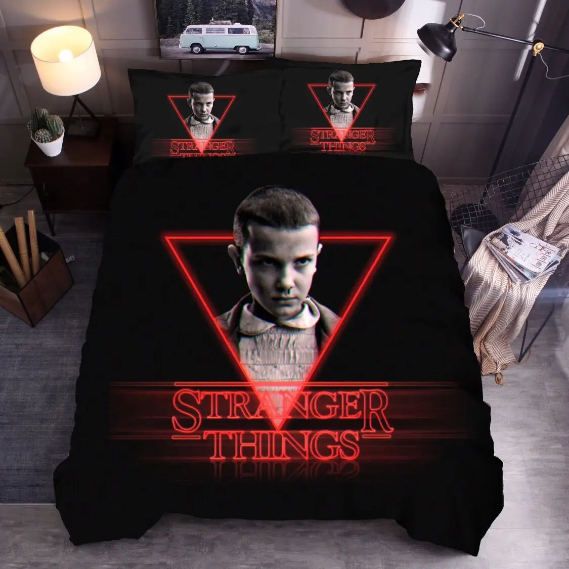 comforter sets popular horror movie stranger kids gift bedding set king queen double full twin single size bed linen set single duvet Bedding Sets