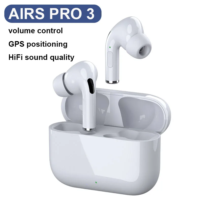 Оригинальные Airpros 3 TWS Bluetooth наушники беспроводные GPS переименованные с сенсорным