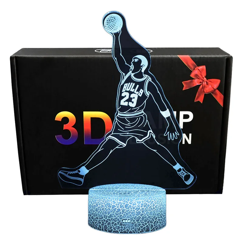 

Basketball Theme Night Light Michael Jordan Model LED Deak Lamp For Basketball Fans Gift