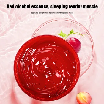 

Red Wine Polyphenol Hydrating Sleep Mask Nourish Rejuvenation Refreshing Not Greasy Moisturizing Mask EY669