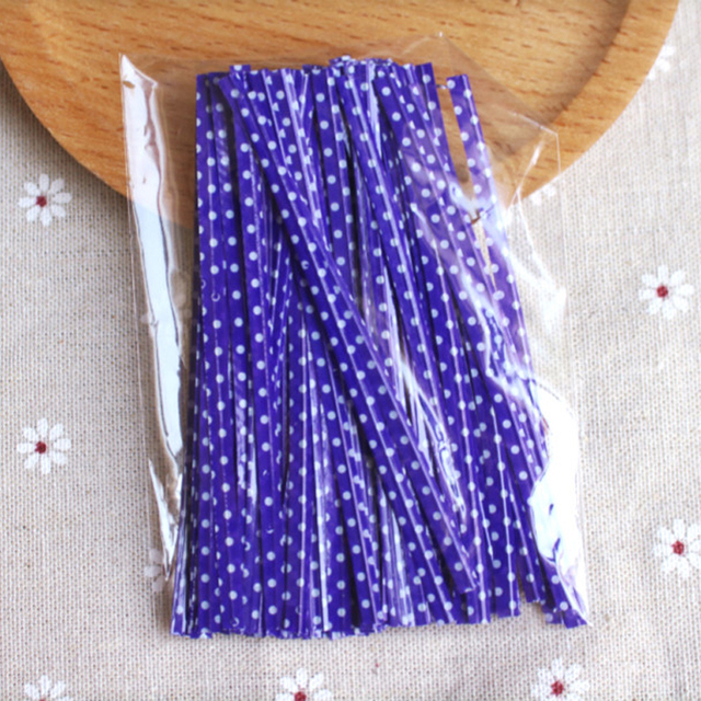 9cm Wire Metallic Twist Ties for Wedding Party Cookies Candy Bags Baking Packaging Ligation Dessert Sealing Twist Tie