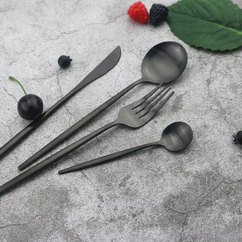 

16pcs Matte Dinnerware Cutlery Set Tableware Set Cutlery Stainless Steel Spoon Fork Spoon Tableware Kitchen Spoon And Fork Set