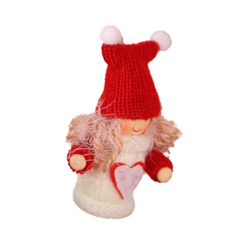 E Knitted Doll Christmas navidad Tree Decorations Boy/Girl/Old Man Hanging Pendant Holiday Indoor Party Favor Decor - Color: E