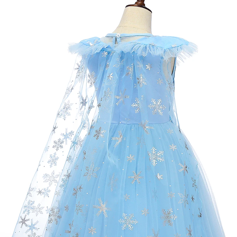 Платье Эльзы; Детские Вечерние платья на Хэллоуин для девочек; костюмы для косплея; платья для девочек; модная одежда