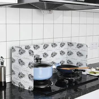 

1pcs Aluminum Foil Oil Block Oil Barrier Stove Cooking Heat Insulation Anti-Splashing Oil Baffle Kitchen Utensils Supplie
