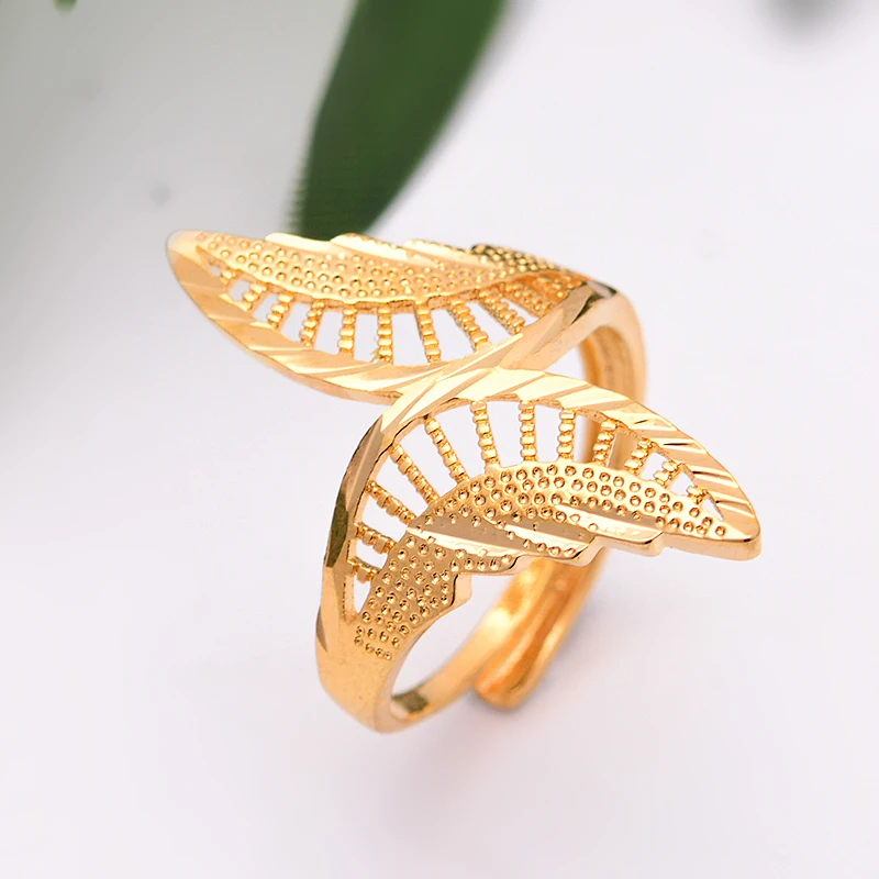 Кольца 24k Эфиопия Нигерия Африка эрит омугод удача золотой цвет Узор Свадебные