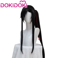 DokiDoki – perruque noire de Cosplay, Anime Tian Guan Ci Fu, Hua Cheng San Lang Ver