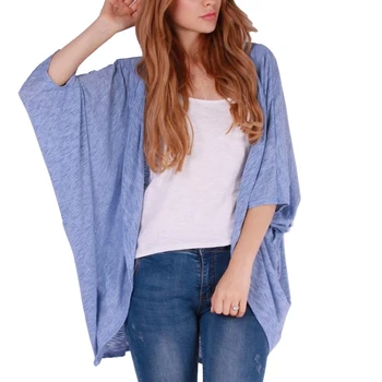 

2020 Fashion Autumn Women Solid Cardigans Summer Half Batwing Sleeve V-Neck Loose Casual Open Stitch Short Outwears Plus Size XL