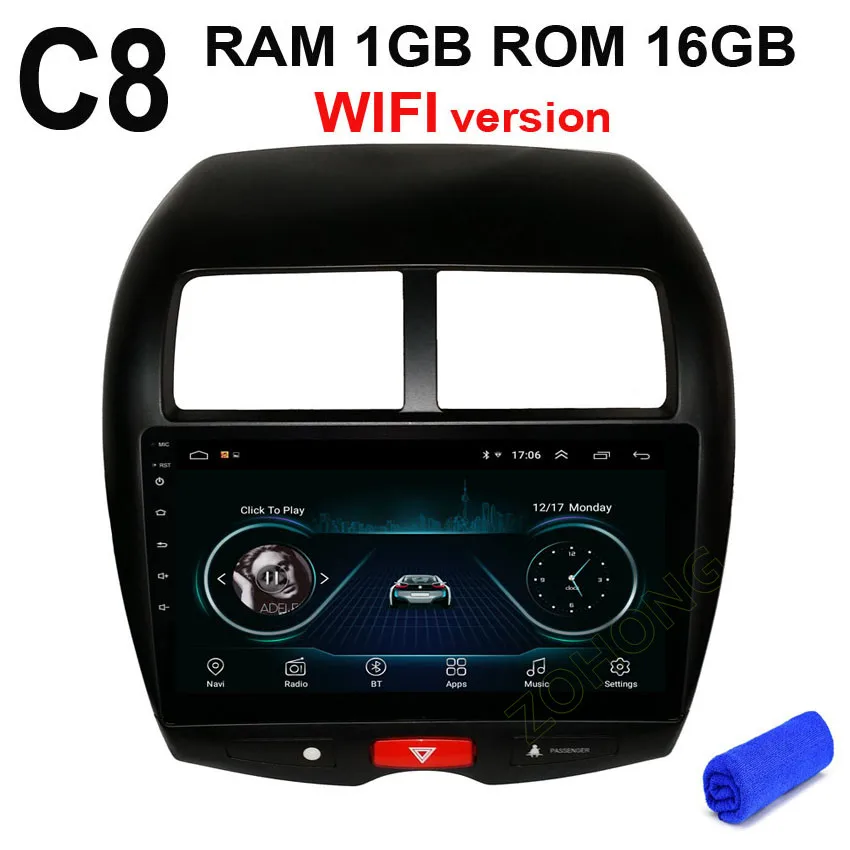 10,2 дюймов 2.5D 4G DSP 36EQ Android 9,0 Автомобильный мультимедийный dvd-плеер для Mitsubishi ASX Авторадио автомобильный gps навигатор стерео радио BT - Цвет: C8 GPS