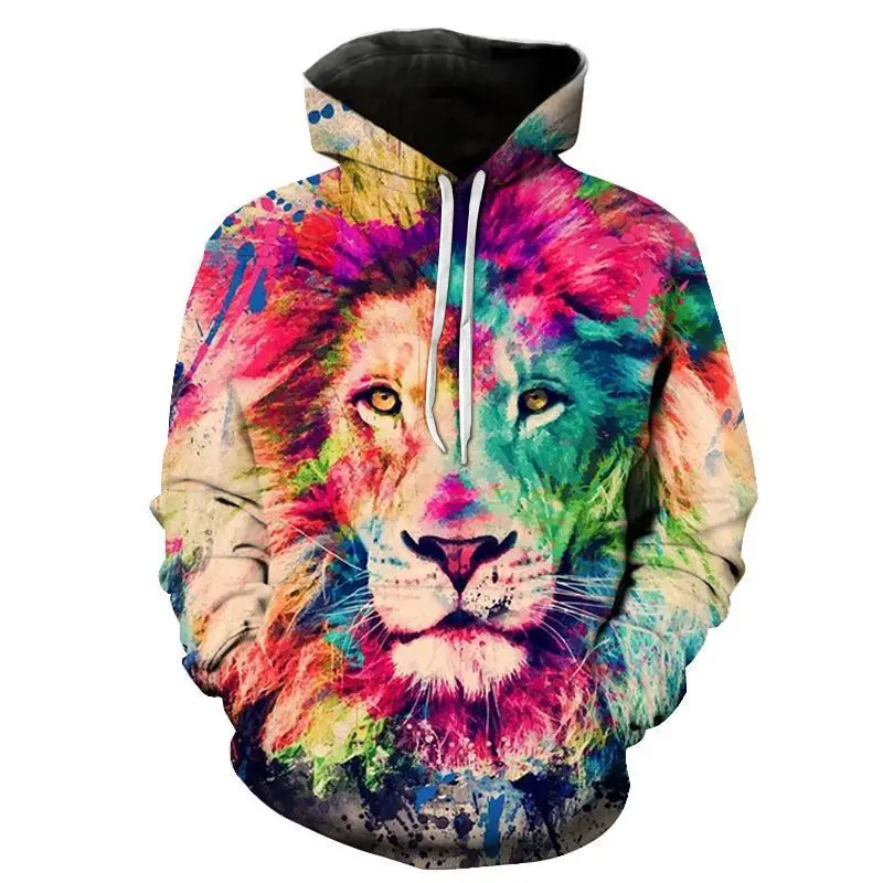 Gran oferta 2020 Otoño Invierno moda Animal Tigre, León y Gorill impresión 3D Sudadera con capucha hombres mujeres sudadera diseños Abrigo con capucha
