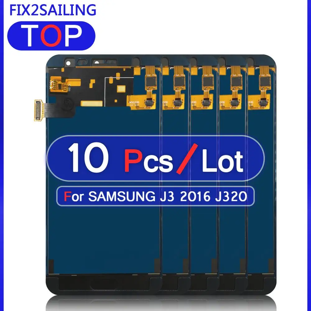 10 шт. супер ЖК дисплей для Samsung Galaxy J3 2016 J320F J320H J320M J320FN 100% протестированный рабочий