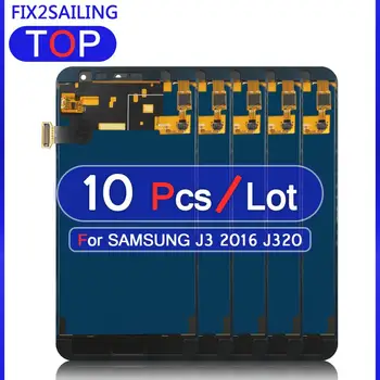 

10Pcs For Samsung Galaxy J3 2016 J320F J320H J320M J320FN Super LCD Display 100% Tested Working Touch Screen Assembly